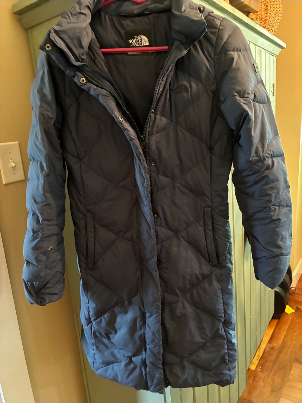 The North Face Women's Navy Quilted Long Puffer Coat